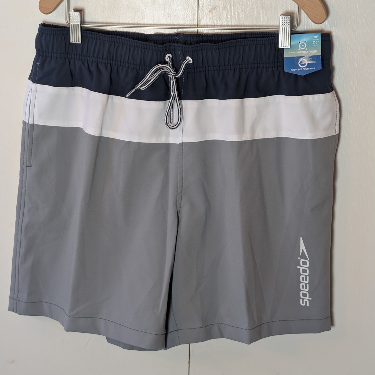 Speedo Grey & Blue Mens Shorts Xl — image 2 of 8